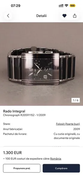 Rado DiaStar Chronograph 538.0591.3 ceramica stare bun
