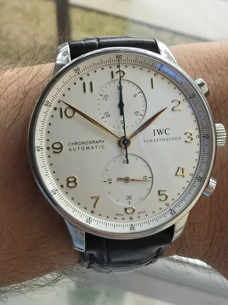 IWC Portugieser Chronograph IW371401 otel stare bun