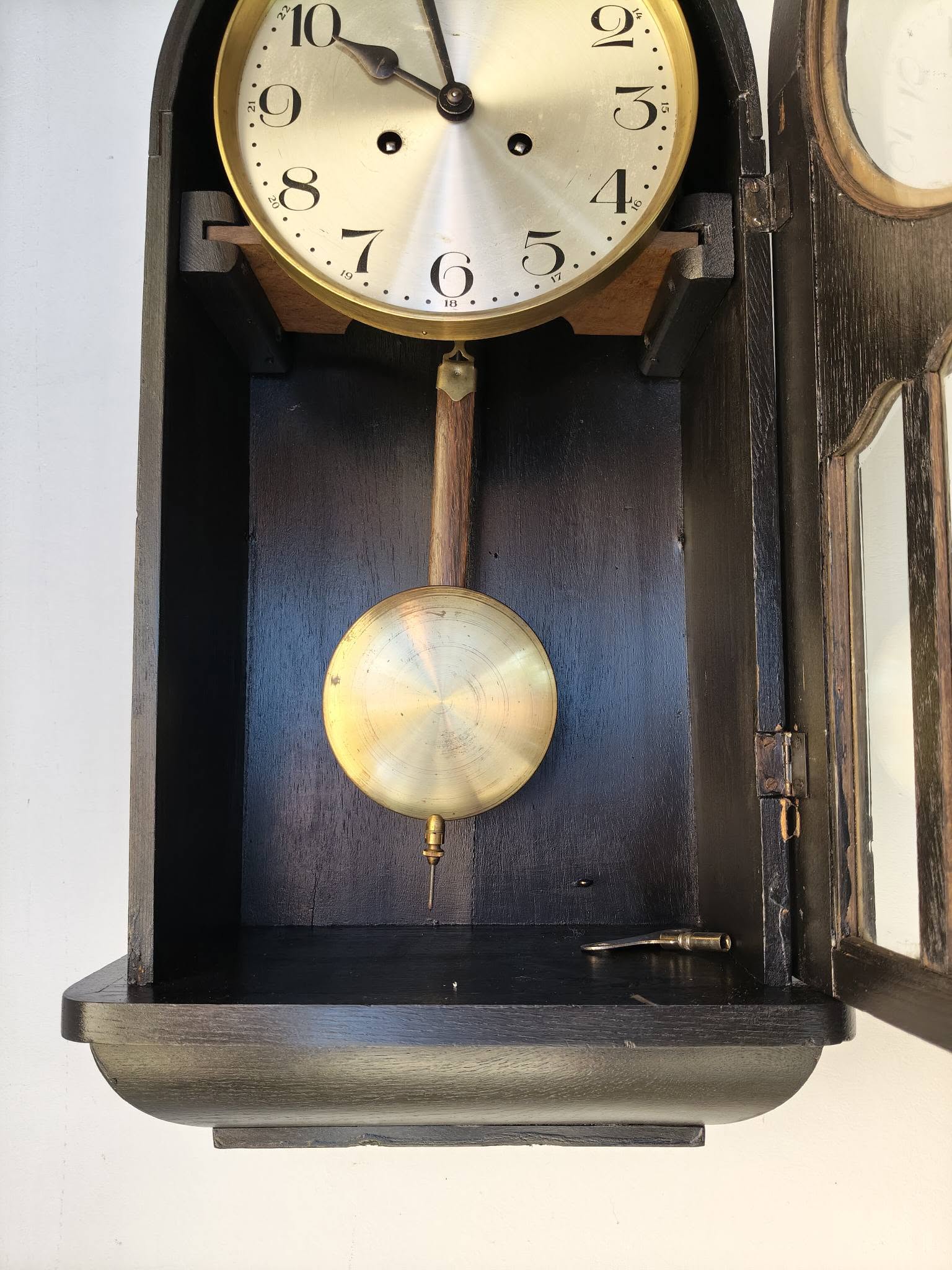 Fără marcă Pendulă de perete stejar anii 1920-1930 lemn stare bun