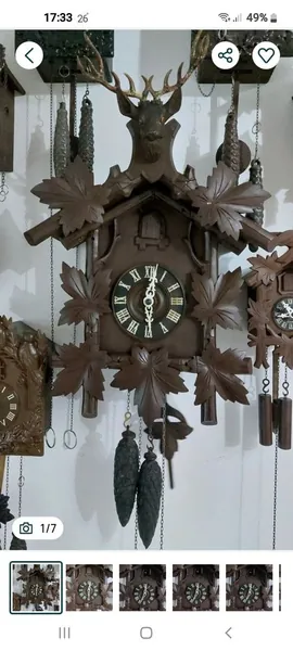 Fără marcă Black Forest Cuckoo Clock lemn stare bun