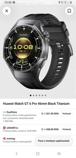 Huawei Watch GT 6 Pro titan stare bun