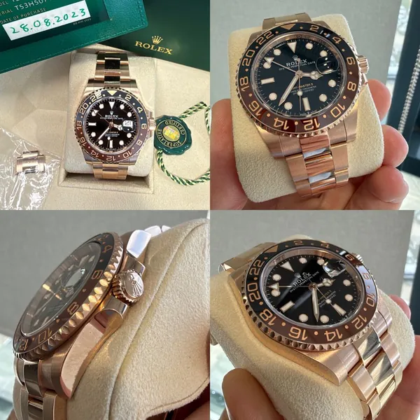 Rolex GMT-Master II Root Beer 126715CHNR aur stare nou