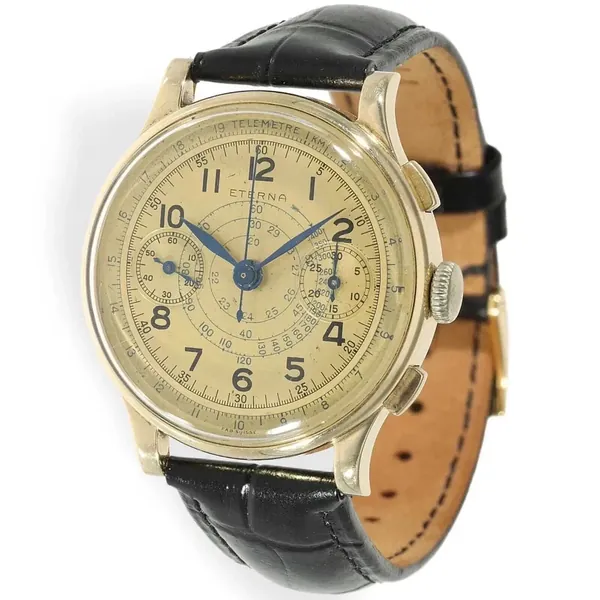 Eterna Chronograph Valjoux 22 aur stare bun
