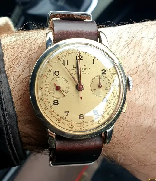 Lilo Chronographe Suisse anii '40 stare bun