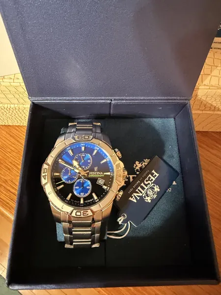 Festina Chronograph F20704 F20704/4 otel stare nou