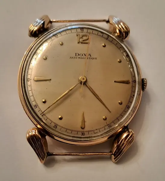 Doxa Anti-Magnetique aur roz 14K anii '40 aur stare excelent