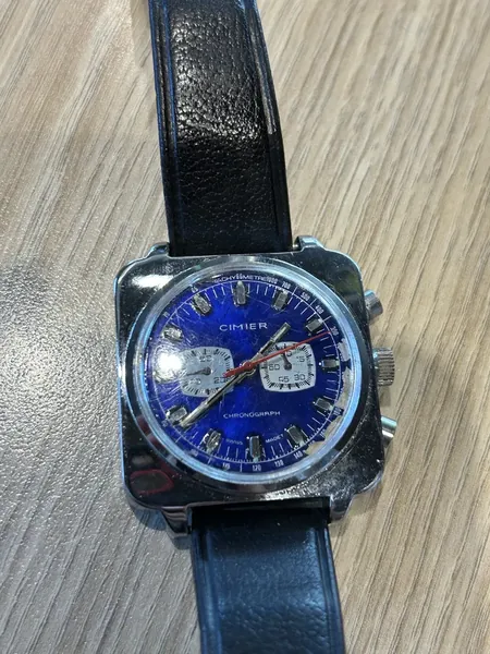 Cimier Chronograph Tachymetre vintage alt material stare bun