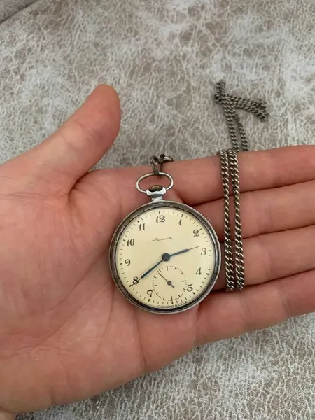 Molnija Pocket Watch anii '60-'70 oțel stare bun