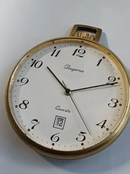 Dugena Quartz cadran alb cu dată stare bun