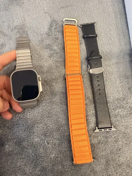 Apple Watch Ultra Orange Alpine Loop titan stare excelent