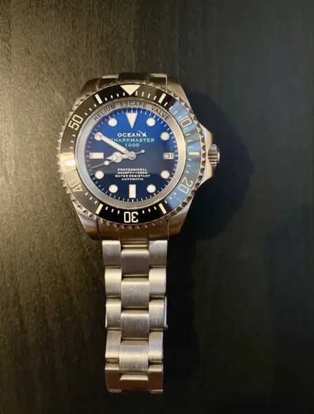 OceanX Sharkmaster 1000 Blue-Black Gradient 7021437 oțel stare bun