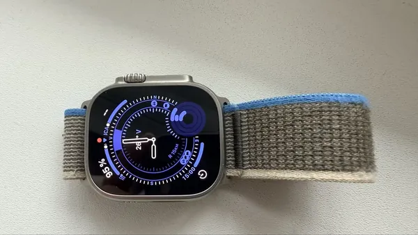 Apple Watch Ultra Trail Loop Blue/Gray titan stare bun