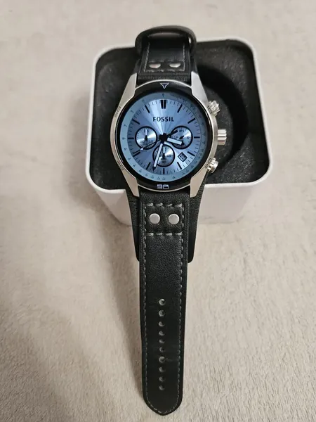 Fossil Chronograph Coachman Light Blue Dial CH2564 oțel stare excelent