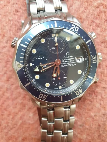Omega Seamaster Professional Chronograph Blue oțel stare bun