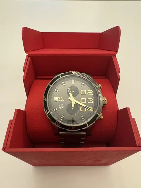 Diesel Chronograph Double Down Gold Accents oțel stare excelent