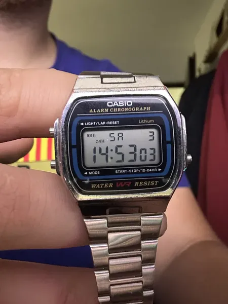 Casio Vintage A164W Alarm Chronograph A164W oțel stare bun