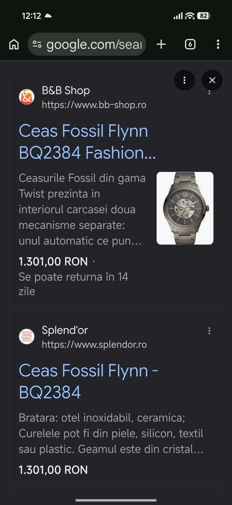 Fossil Flynn otel stare excelent