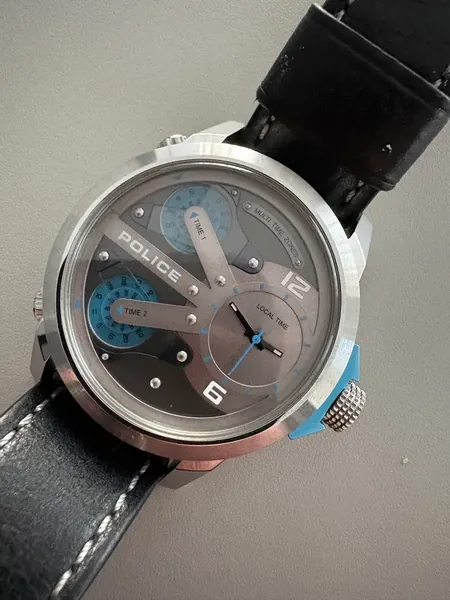 Police Dual Time King Cobra 14538JS/04A oțel stare nou