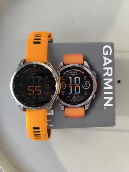 Garmin Fenix 8 47mm AMOLED Sapphire oțel stare bun