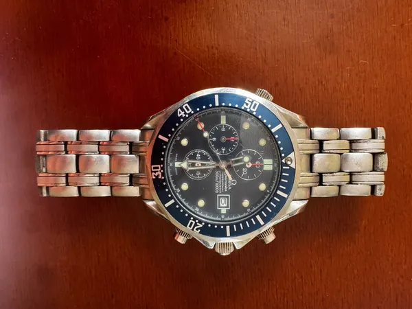 Omega Seamaster Diver 300M Chronograph Blue oțel stare bun
