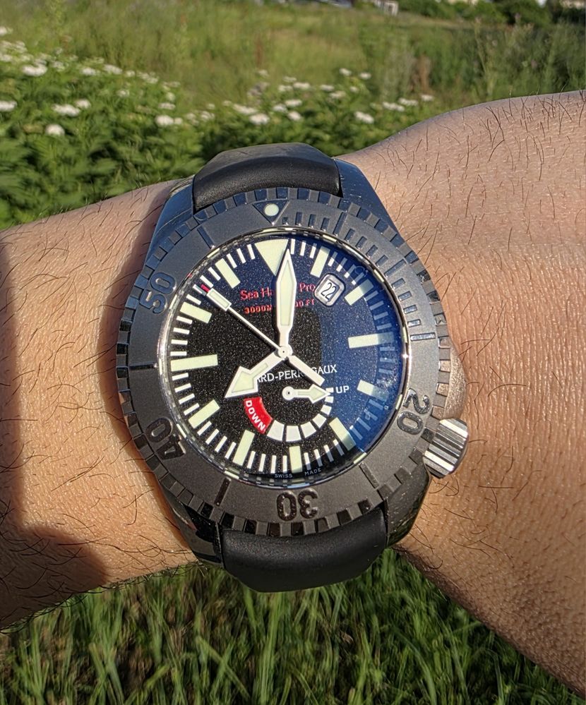 Girard-Perregaux Sea Hawk II Pro titan stare excelent