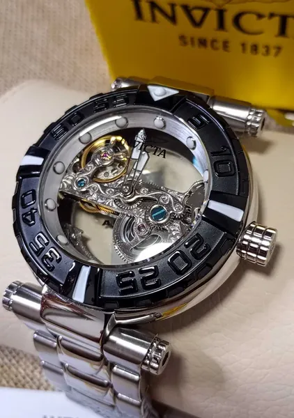 Invicta Subaqua Skeleton Black White Bezel IN-49505 oțel stare nou