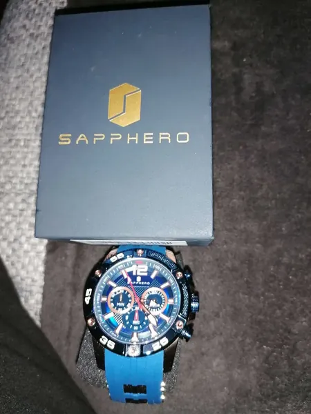 Sapphero Chronograph Blue Silicone stare nou