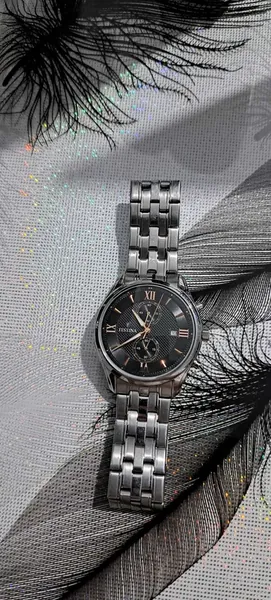 Festina Chronograph Black Dial Rose Gold Accents F6854 oțel stare bun