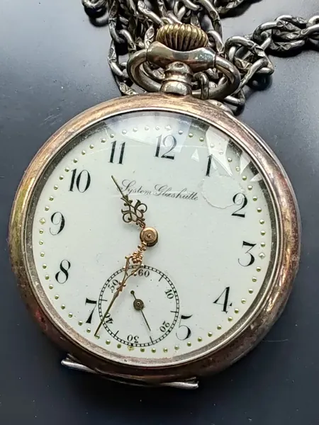 Fără marcă System Glashütte Silver Double Case 15 Jewels argint stare bun