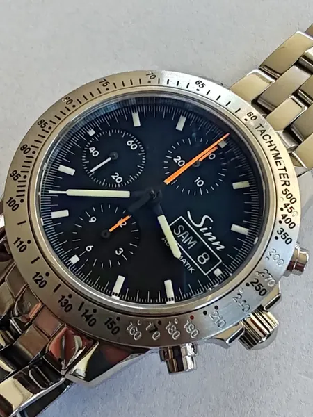 Sinn 303 Autobahn Chronograph Diver oțel stare bun