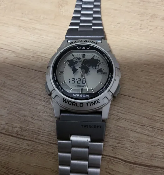 Casio Data Bank World Time Twincept alt material stare bun