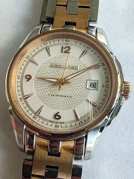 Hamilton Jazzmaster Viewmatic Two-Tone oțel stare bun