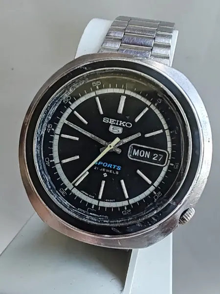 Seiko 5 Sports UFO 6119 6119C oțel stare bun