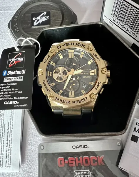 Casio G-Shock GST-B100 G-Steel Gold B100GB-1A9 GST-B100GB-1A9ER oțel stare nou