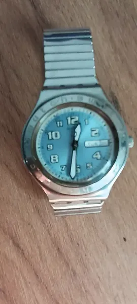 Swatch Irony Cadran albastru, dată și zi oțel stare bun