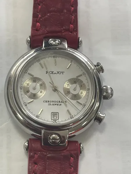 Poljot Chronograph Editie Limitata Basilika Anna Karenina, cal. 3133, curea roșie 3133 oțel stare nou