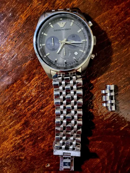 Emporio Armani Chronograph AR5997, cadran gri AR5997 oțel stare bun