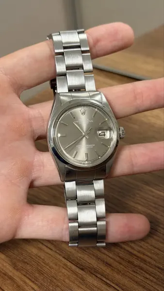 Rolex Datejust Vintage, cadran gri ghost oțel stare bun