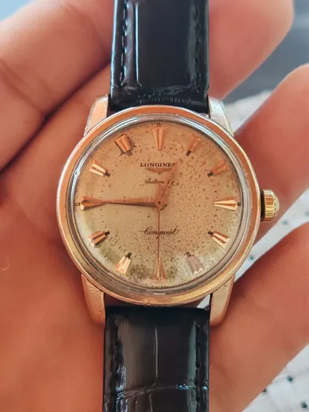 Longines Conquest Vintage automatic, cadran cu patină aur stare bun