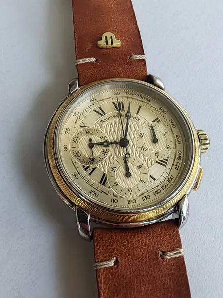 Maurice Lacroix Chronograph Aur-oțel, ediție limitată 700 buc., Valjoux 7736 oțel stare bun