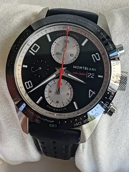Montblanc TimeWalker Automatic Chronograph, cadran negru oțel stare nou