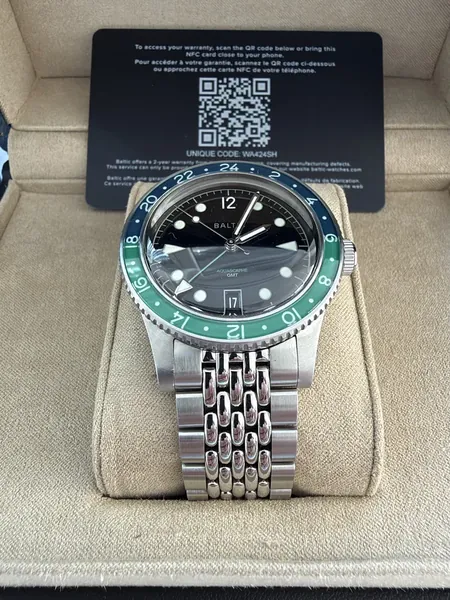 Baltic Aquascaphe GMT Green oțel stare excelent