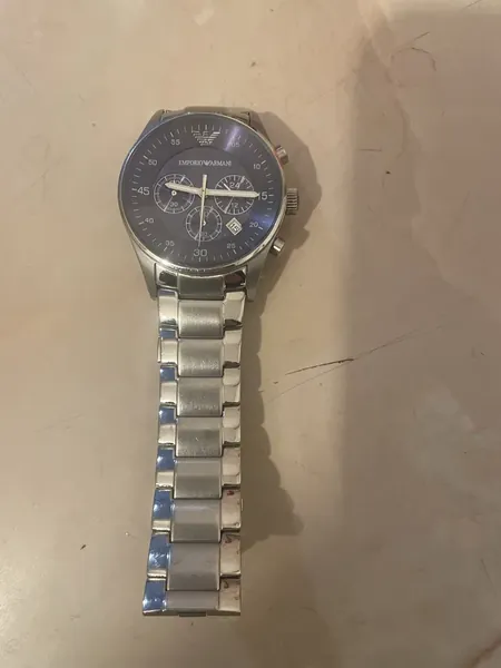 Emporio Armani Sportivo Chronograph Blue Dial oțel stare excelent