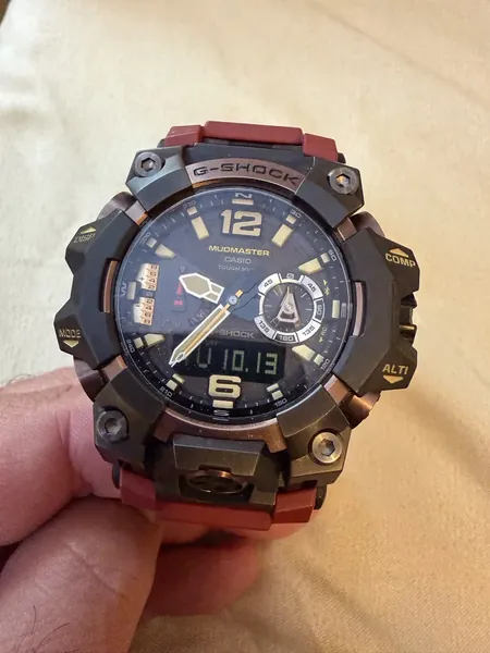 Casio G-Shock Mudmaster Curea roșie Tough Movement stare bun