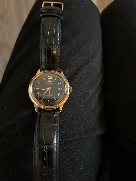 Orient Bambino Rose Gold Roman Dial oțel stare bun