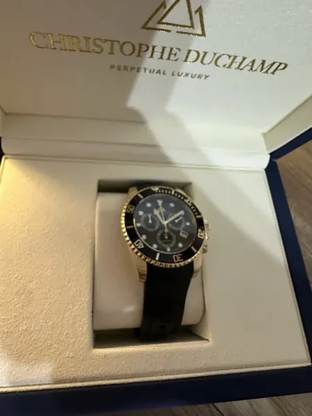 Christophe Duchamp Marine Chrono Gold Black oțel stare nou