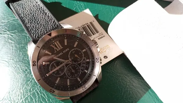 Michael Kors Chronograph Black Dial Roman XII oțel stare bun