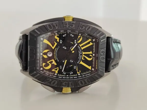 Franck Muller Conquistador Grand Prix Chronograph Banana Dial Limited Edition 16/25 9900 CC GP titan stare bun
