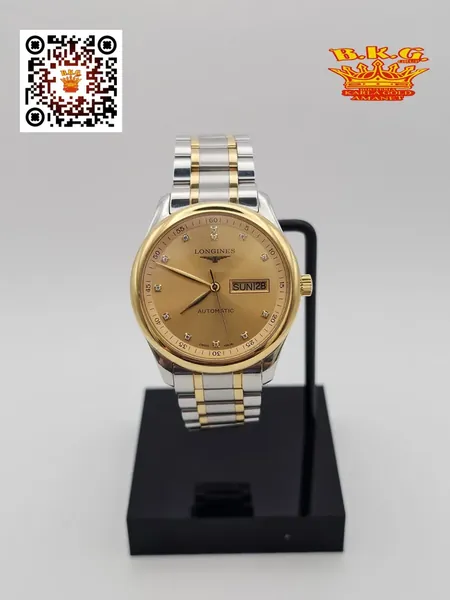 Longines Master Collection Day-Date Diamonds Two-Tone L2.755.5.77.7 aur stare nou