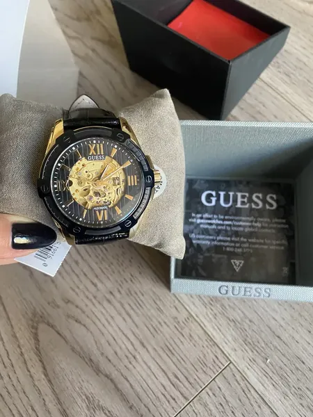 Guess Prodigy Black Gold Skeleton W1308G2 oțel stare nou